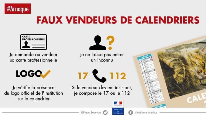 Arnaque faux vendeurs calendriers