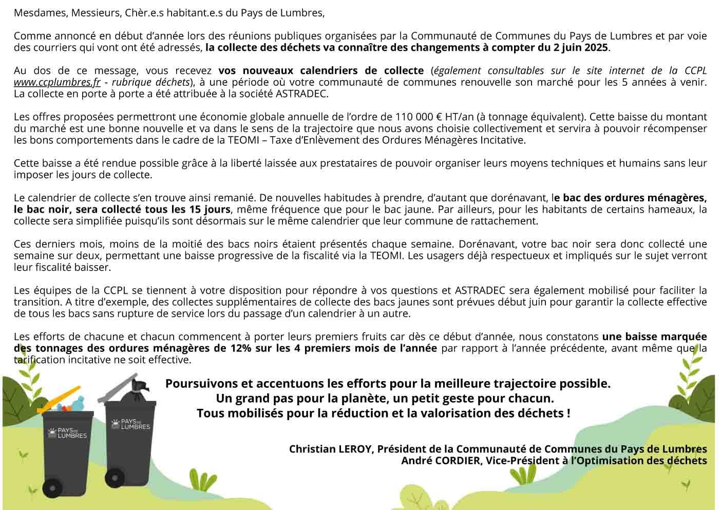 Calendrier collecte quelmes 2025 3
