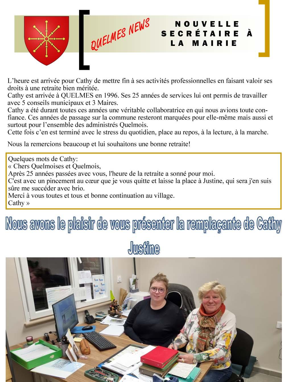 Nouvelle secretaire de mairie 1