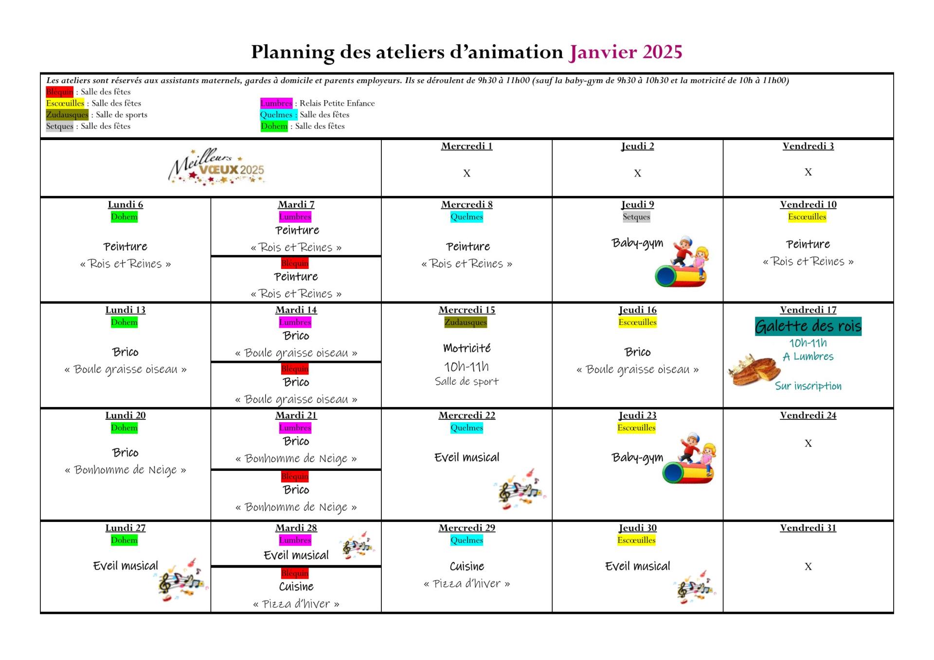 Planning des ateliers janvier et fevrier 2025 page 1