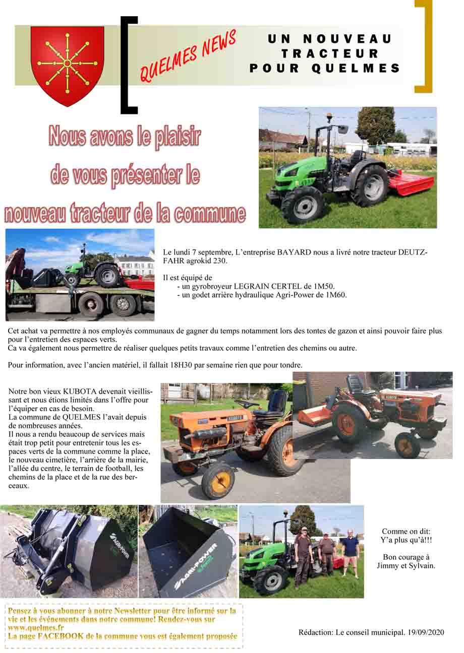 Presentation nouveau tracteur