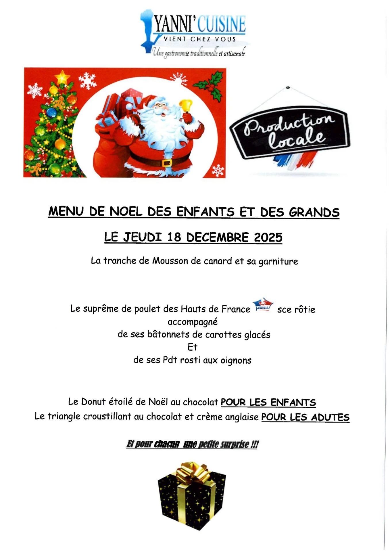 Repas de noel pour les enfants page 1