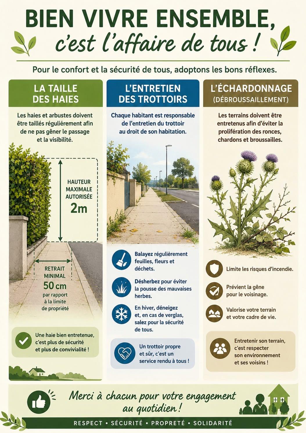 Sensibilisation a l entretien des devantures de maison
